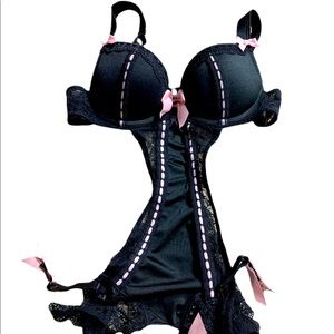 Sexy crotchless lingerie.